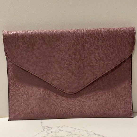 Big Buddha Purple Pebbled Leather Envelop Clutch - Picture 3 of 7